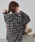 【Enlude】起毛チェックフードシャツ《ユニセックス》