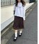 【umm.】起毛レースミドルスカート