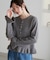 ドレープフリルニット
