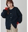 【Enlude】ダブルフェイス配色クルーカーディガン《ユニセックス》