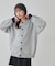 【Enlude】ダブルフェイス配色クルーカーディガン《ユニセックス》