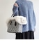 【WOVEN /ウーヴン】 エコファー ねこフラップカバー バッグカバー トートバッグ用 猫