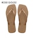 【havaianas ハワイアナス】 レディース サンダル ラバービーチサンダル 【Slim Square Logo Metallic】 スリムスクエアロゴメタリック