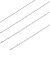 ネックレス チェーン プラチナ 最長45cm シャインカットあずき アズキ 幅 1.0mm 約 1.5g PT850 長さ調整可能 LCC ララクリスティー