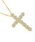クロス ダイヤモンド ネックレス 1.0ct PT900 プラチナ  K18 18金 ゴールド