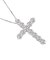 クロス ダイヤモンド ネックレス 1.0ct PT900 プラチナ  K18 18金 ゴールド
