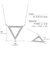 トライアングル ダイヤモンド ネックレス 0.3ct PT900 プラチナ/K18 ゴールド