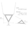トライアングル ダイヤモンド ネックレス 0.3ct PT900 プラチナ/K18 ゴールド