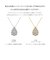 ネックレス レディース ダイヤモンド 0.2ct パヴェ ドロップ 雫 PT900 K18 18金 ゴールド