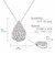 ネックレス レディース ダイヤモンド 0.2ct パヴェ ドロップ 雫 PT900 K18 18金 ゴールド