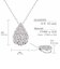 ネックレス レディース ダイヤモンド 0.2ct パヴェ ドロップ 雫 PT900 K18 18金 ゴールド