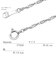 ネックレス チェーン スクリュー Pt850 プラチナ 線径0.33 幅 約 1.9mm 長さ 55cm