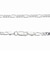 【選べる長さ40cm～60cm】シルバーチェーン フィガロ チェーン 2面カット 幅3.4mm 長さ 40/45/50/55/60cm メンズ レディース sfg100 プレゼント シアーズ
