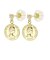 18金ピアス ゴールド K18 エリザベス コイン ダイヤモンド 計 0.08ct
