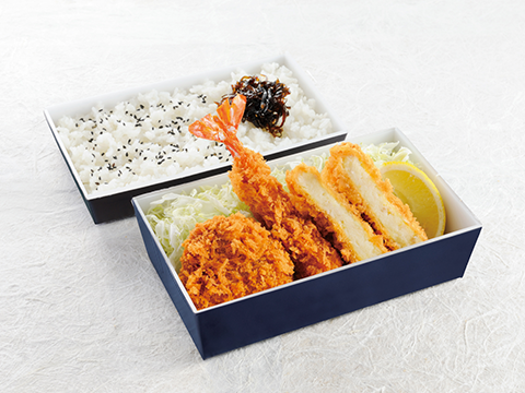 盛合せ弁当「つつじ」<BR>（一口ひれかつ・小海老フライ・北海道コロッケ）