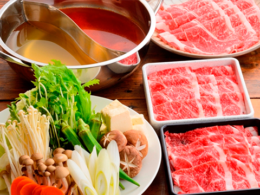 おすすめメニュー 牛しゃぶ牛すき焼き食べ放題