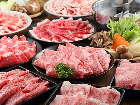 但马屋的牛肉涮锅和牛肉寿喜Tajimaya