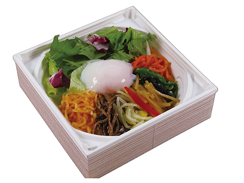 野菜の温玉ビビンバ
