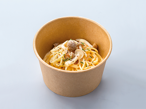 しめじと明太子のクリームパスタ
