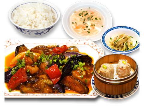Sichuan-style fried eggplant set