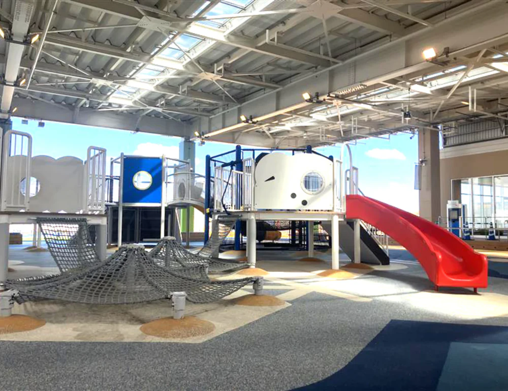 A panoramic view of the cloud athletics course