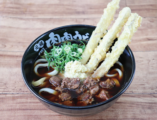 Hakata meibutsu ganso nikunikuudon (Hakata specialty, Beef-beef udon)