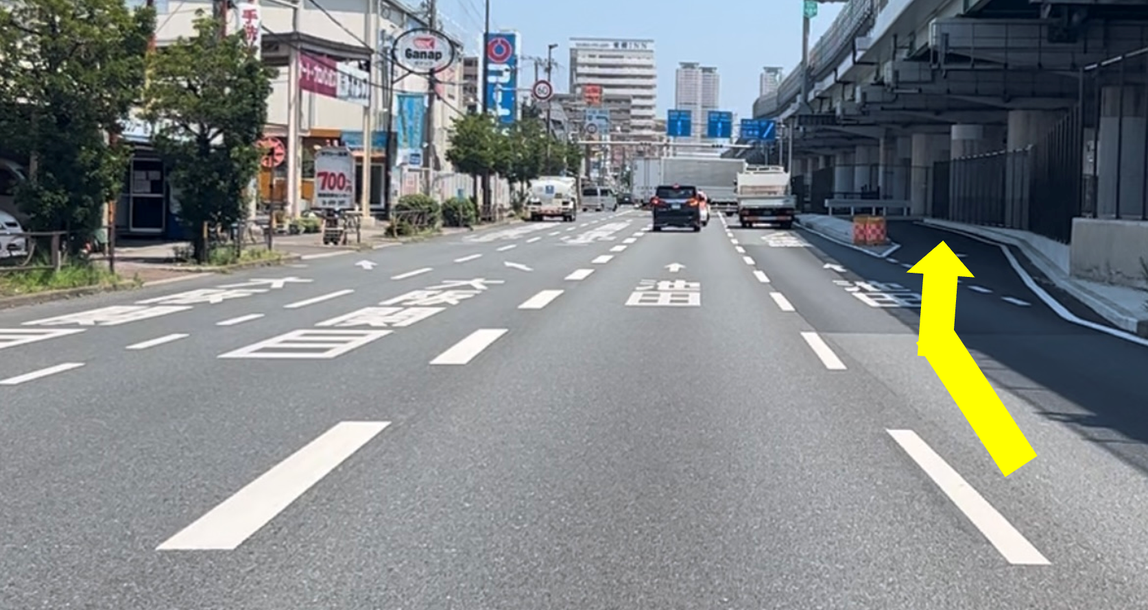 東大阪方面から