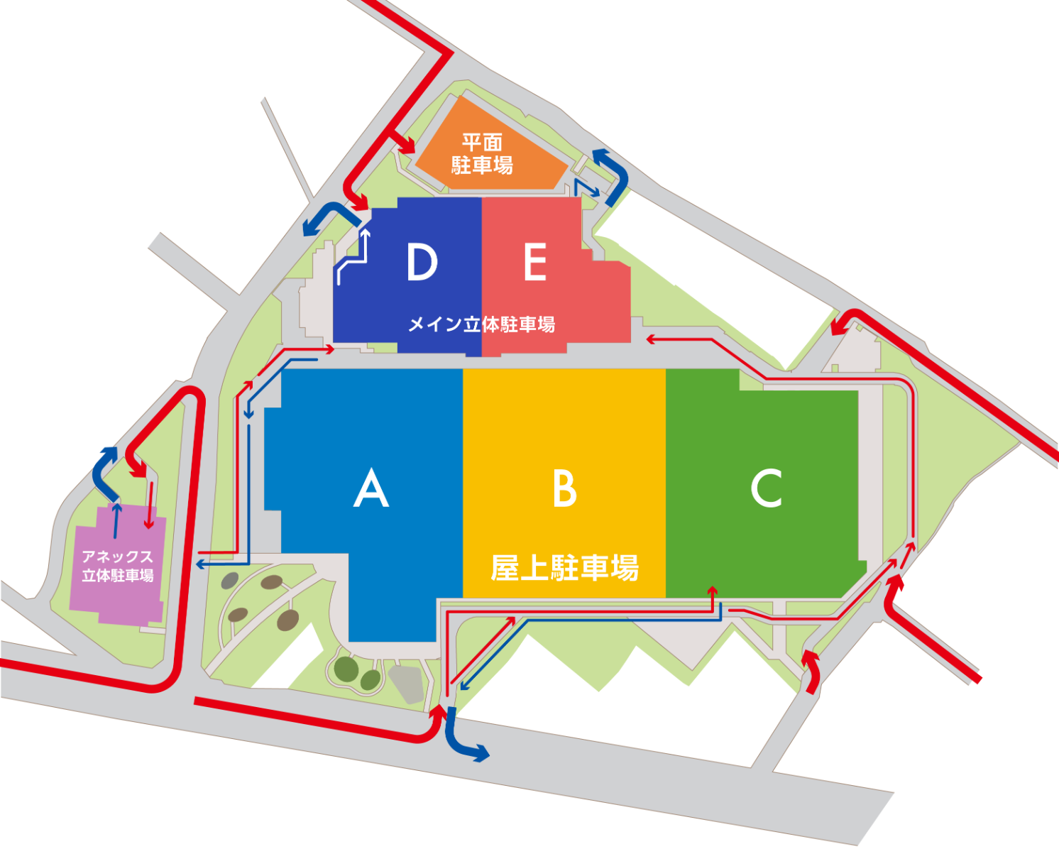 入場口、場所を示したMAP表記