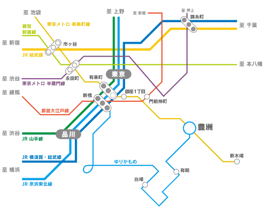電車でのアクセス