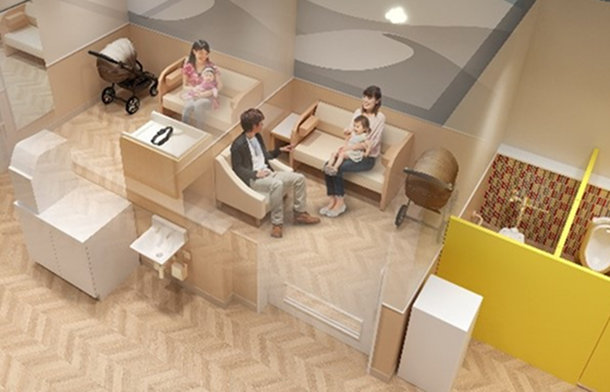 The baby rest room has been expanded and renovated to become a more user-friendly space.