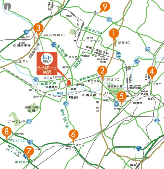ららぽーと横浜地図