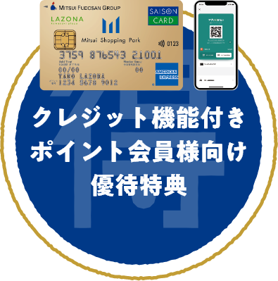 クレジット機能付きポイント会員様向け優待特典