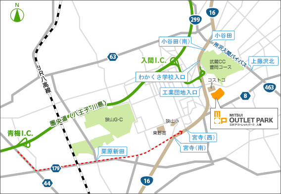 三井アウトレットパーク入間地図