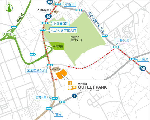 三井アウトレットパーク入間地図