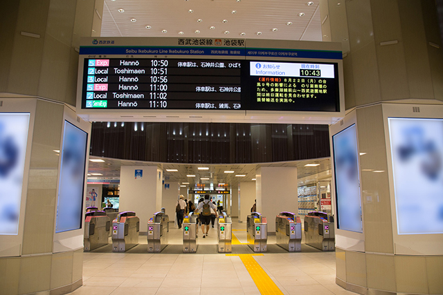 4.西武铁道池袋站东检票口（1层）