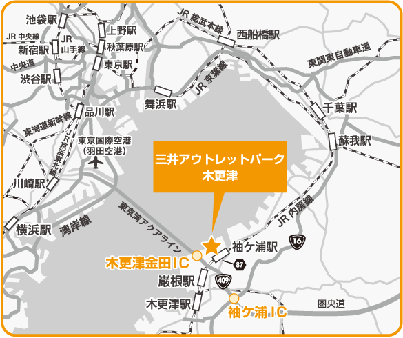 三井アウトレットパーク木更津地図