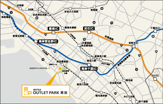 三井アウトレットパーク幕張地図