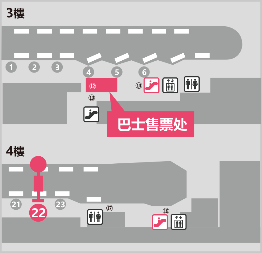 名鐵巴士中心的乘車處