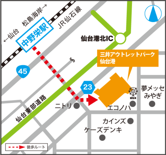 三井アウトレットパーク仙台港地図