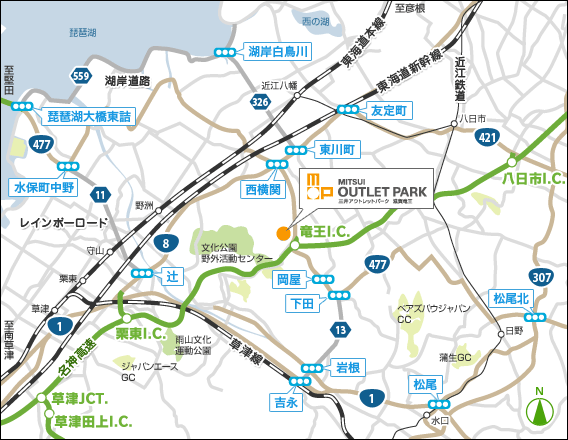 三井アウトレットパーク滋賀竜王地図