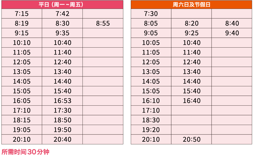 Timetable