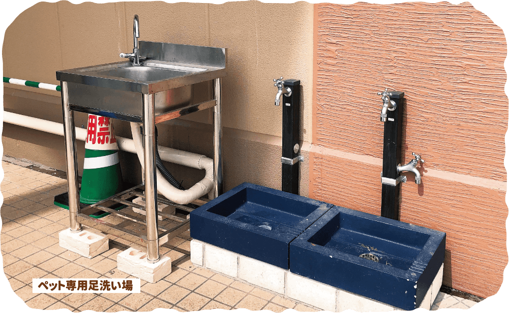 ペット専用足洗い場