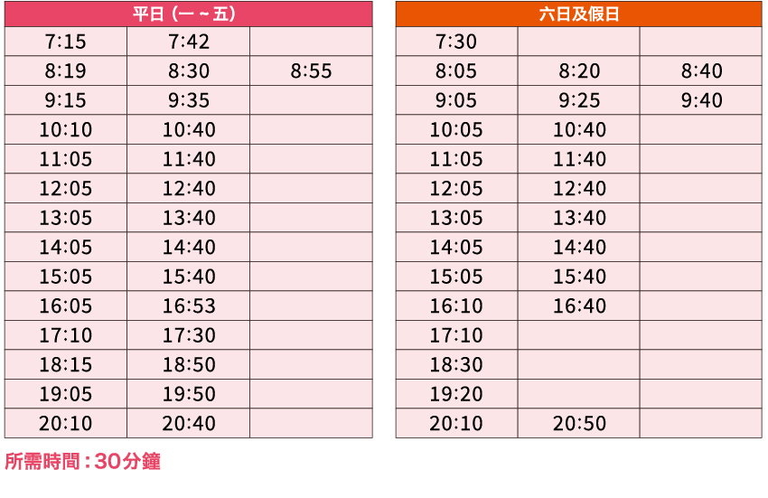 Timetable