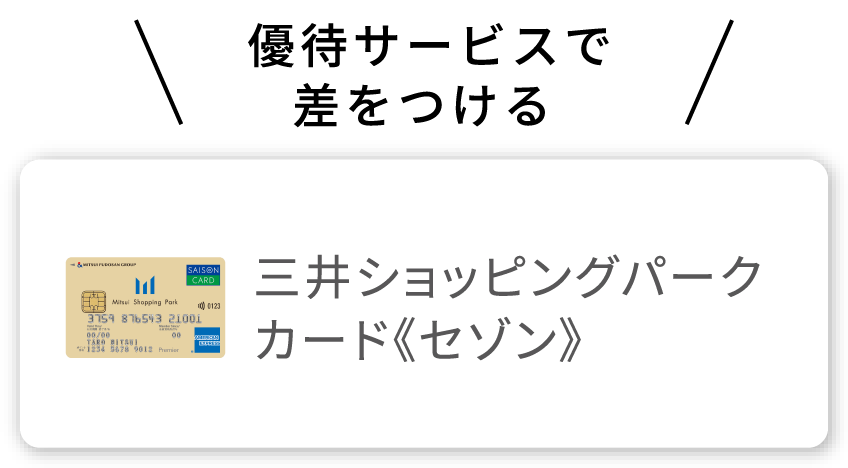  優待サービスで差をつける 三井ショッピングパークカード《セゾン》